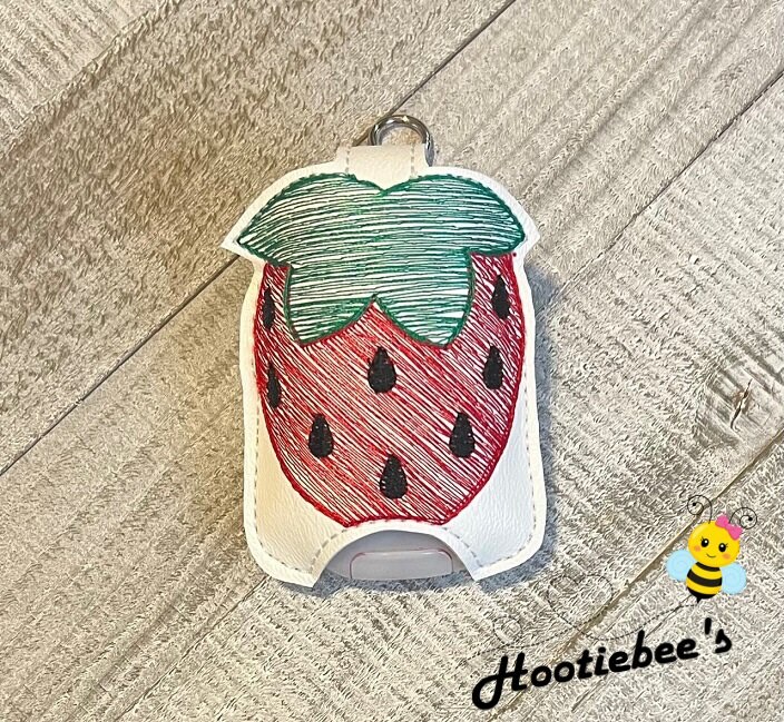 Strawberry Hand Sanitizer Holder and or Lip Balm Holder
