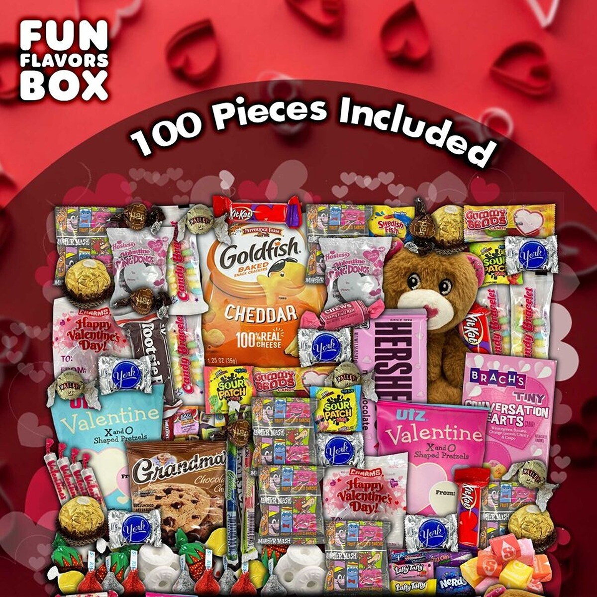 Unique Valentines Candy Gift Box 100 pcs