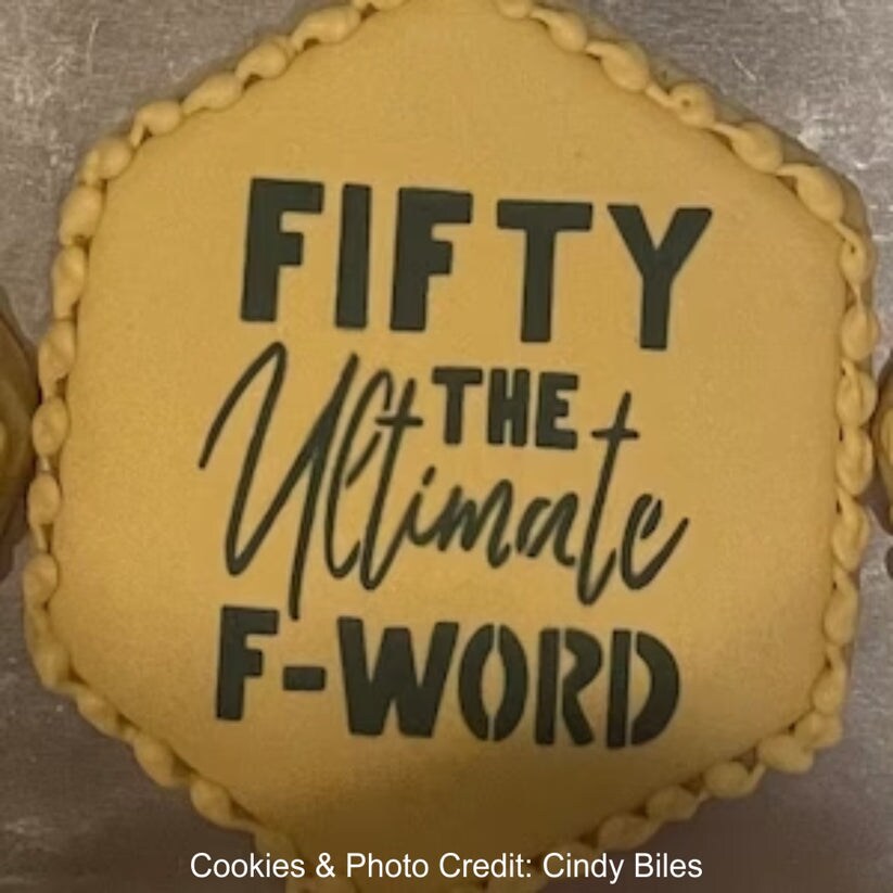 Fifty the Ultimate F Word 50th Birthday Cookie Stencil