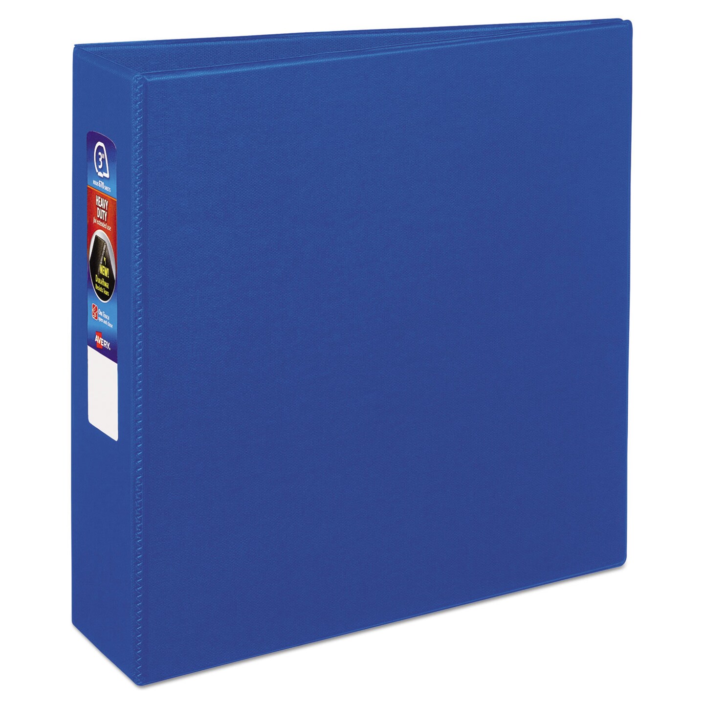 Avery Heavy-Duty Non-View Binder with DuraHinge and Locking One Touch EZD Rings, 3 Rings, 3&#x22; Capacity, 11 x 8.5, Blue