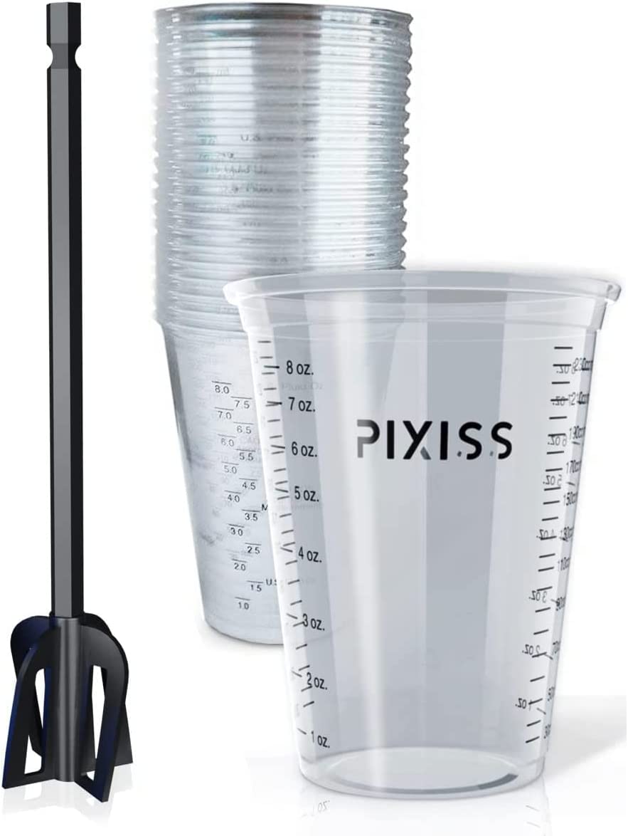 Epoxy Resin Mixer Silicone Paddles - 12 Reusable Pixiss