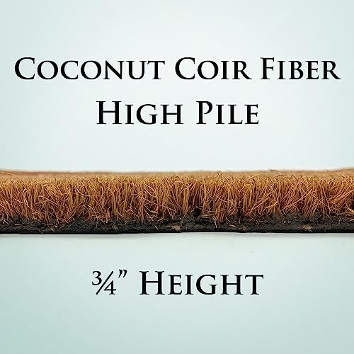 Wipe Your Paws Natural Coir Doormat Anti-Slip Rubber Back | 17" x 29" Perfect for Outdoors | Low Maintenance Animal Welcome Mat | Colorful and Fun Pet Approved