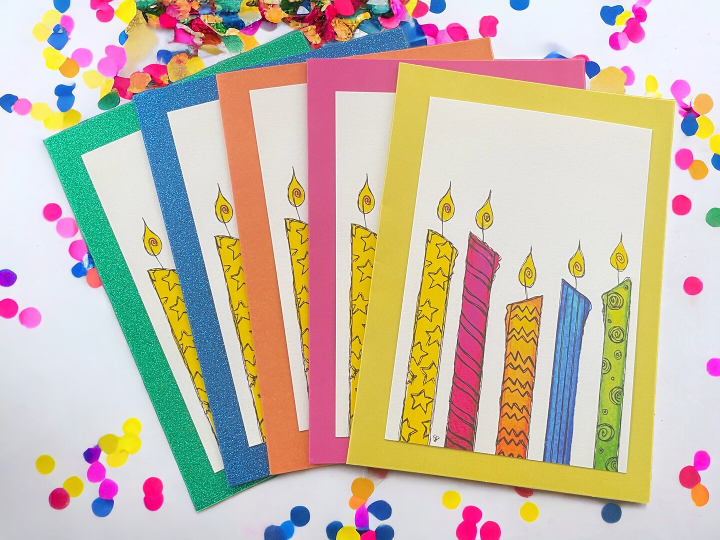 Happy Birthday, Hand Painted Cards Watercolor, Notecards, Original Art