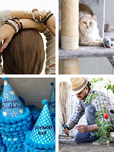 109 Yards Mandala Crafts 1 mm Elastic Cord Stretchy String for Bracelets, Necklaces, Jewelry Making, Beading, Masks; Black