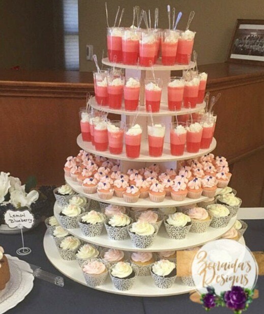 Cupcake Stand 6 Tier White Melamine Wood