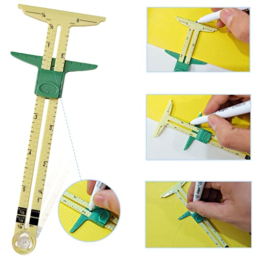 Sliding Gauge Sewing Measuring Tool Aluminum Quilting Rulerfor Knitting  Crafting