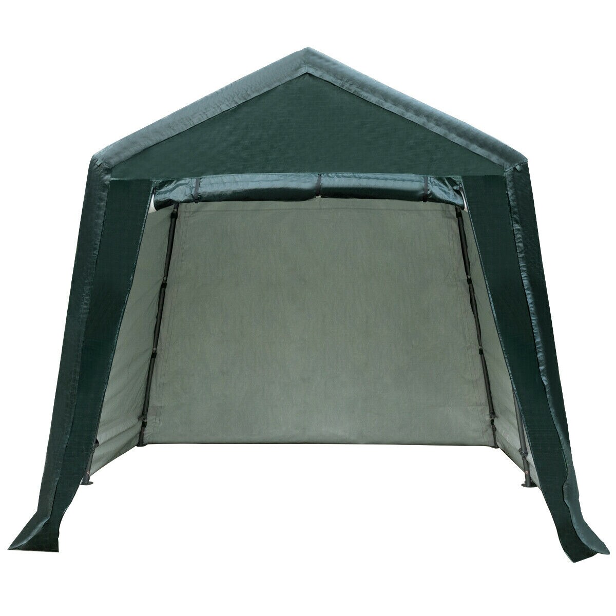 Outdoor Carport Shed with Sidewalls and Waterproof Ripstop Cover