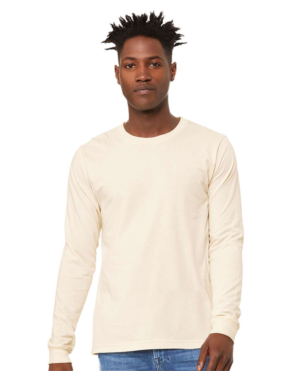 BELLA + CANVAS® Long Sleeve T-Shirt, Men’s Heavy Cotton Jersey Tee
