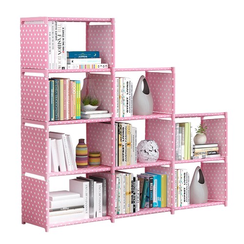 Kitcheniva Bookshelf Cube Storage Organizer DIY Bookcase Pink