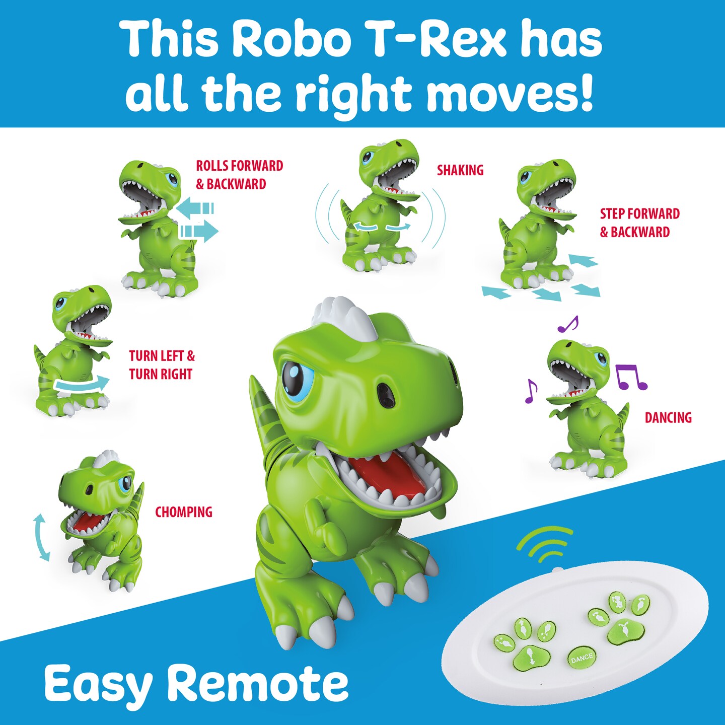 Robo Pets T-Rex Dinosaur Toy for Girls and Boys