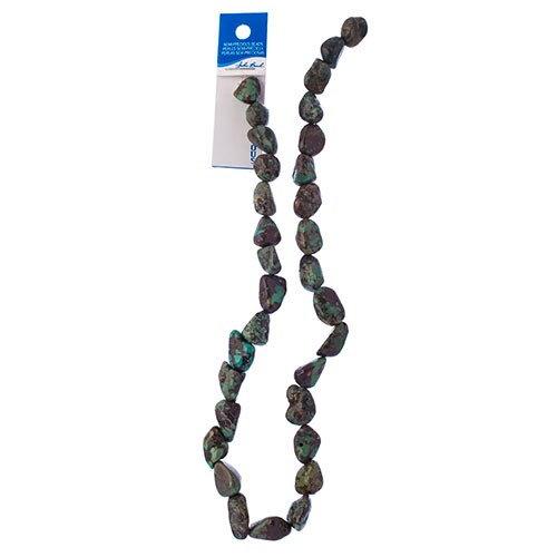 Earth&#x27;s Jewel Semi-Precious 9-12mm Turquoise Natural 16&#x22; Nugget Strung Bead