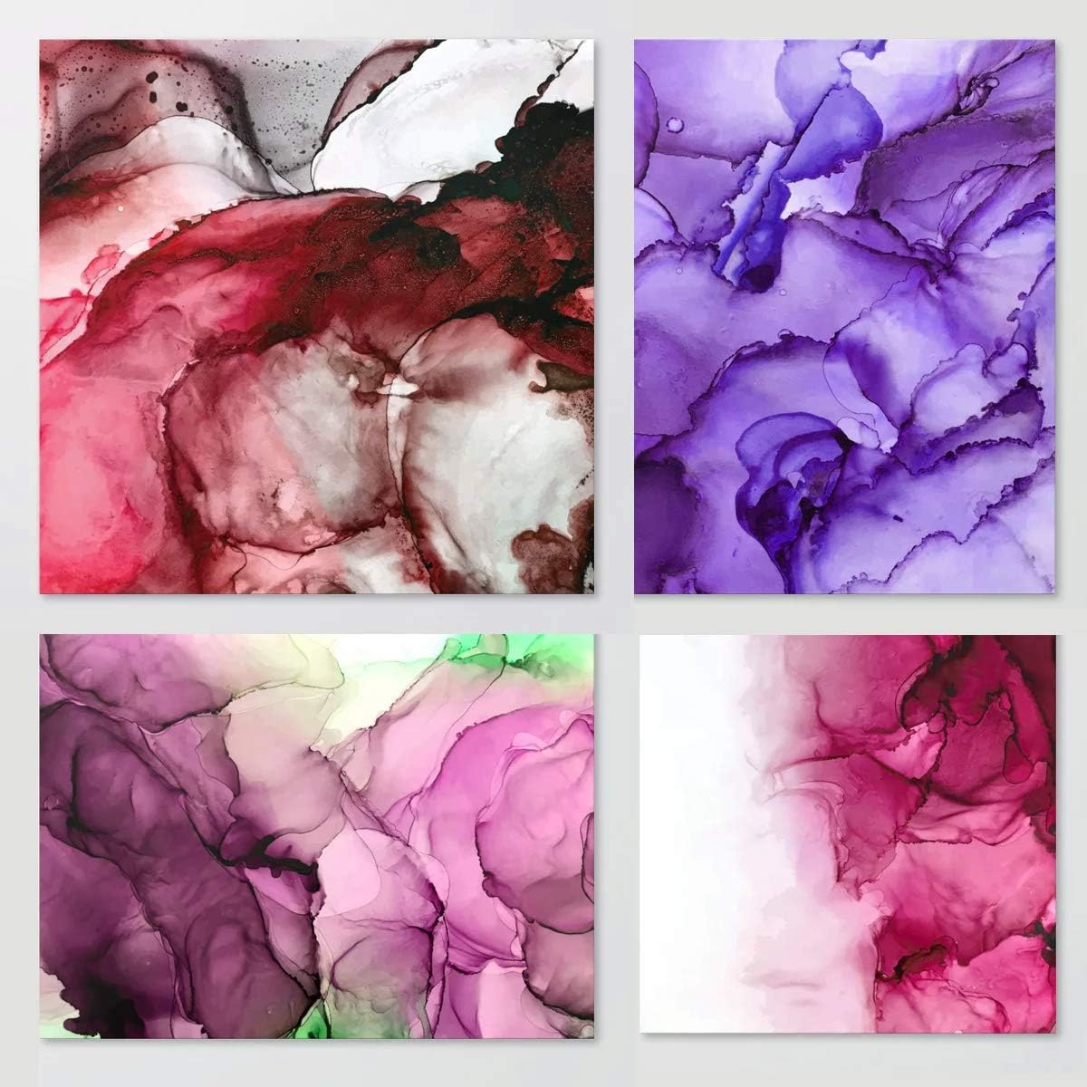 4 Pack (100 Sheets Total) - Pixiss 25 Sheets Heavy Weight Alcohol Ink Paper A4 8.3x11.7 Inches (210x297mm), 300gsm, Extra Smooth