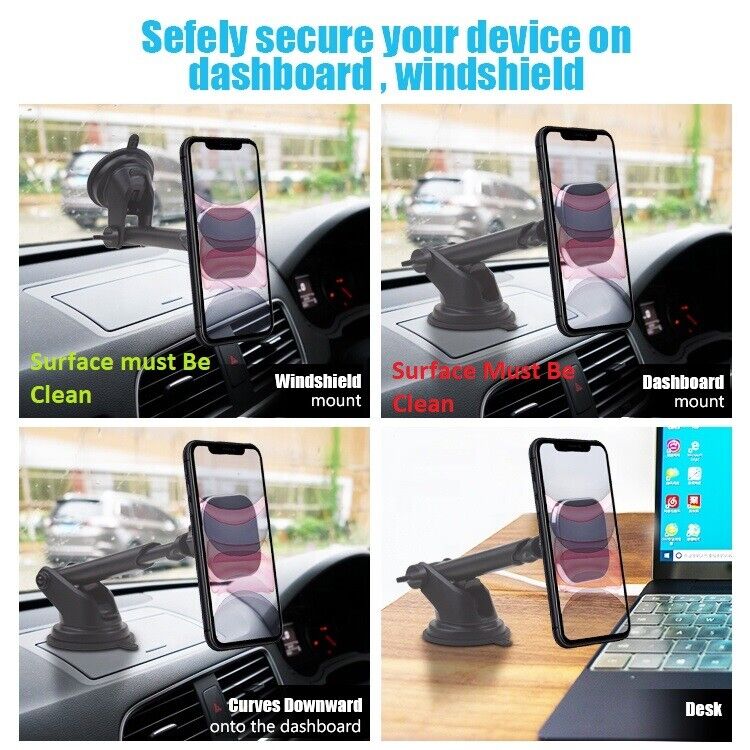 Kitcheniva Cell Phone Holder Magnetic Car Windshield Dash Suction Cup Mount