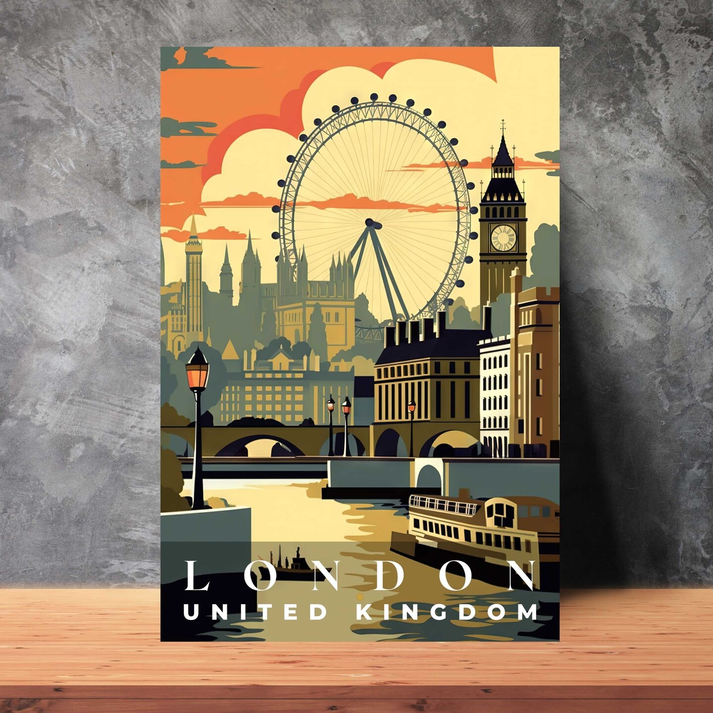 London Poster, World Travel Print, Office Poster, Home Decor | S1