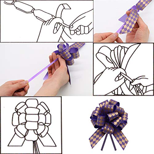  JOYIN 24 Pieces Christmas Gift Wrap Ribbon Pull Bows (5 Wide);  Easy and Fast Gift Wrapping Accessory for Christmas Gifts, Bows, Baskets,  Wine Bottles Decoration, Gift Wrapping and Decoration Present. 