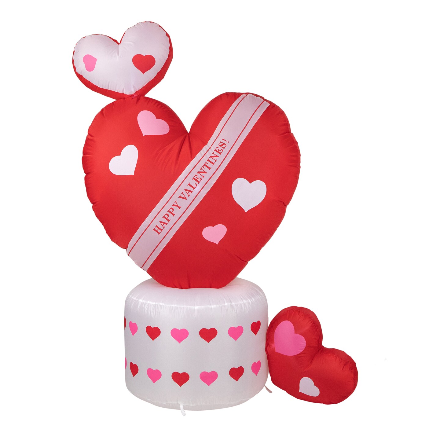 Northlight LED Lighted Inflatable Valentine&#x27;s Day Rotating Heart Outdoor Decoration - 5&#x27;