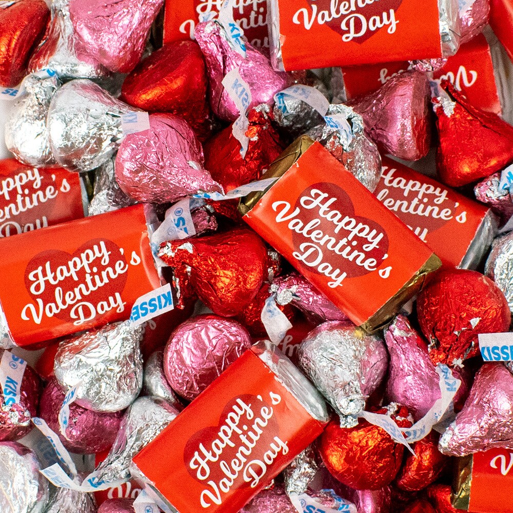 124 pcs Valentine's Day Candy Hershey's Chocolate Mix (1.5 lbs, Approx. 124 Pcs)