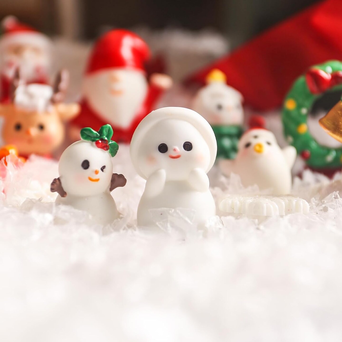 Miniature Resin Christmas Figurines 30 pcs