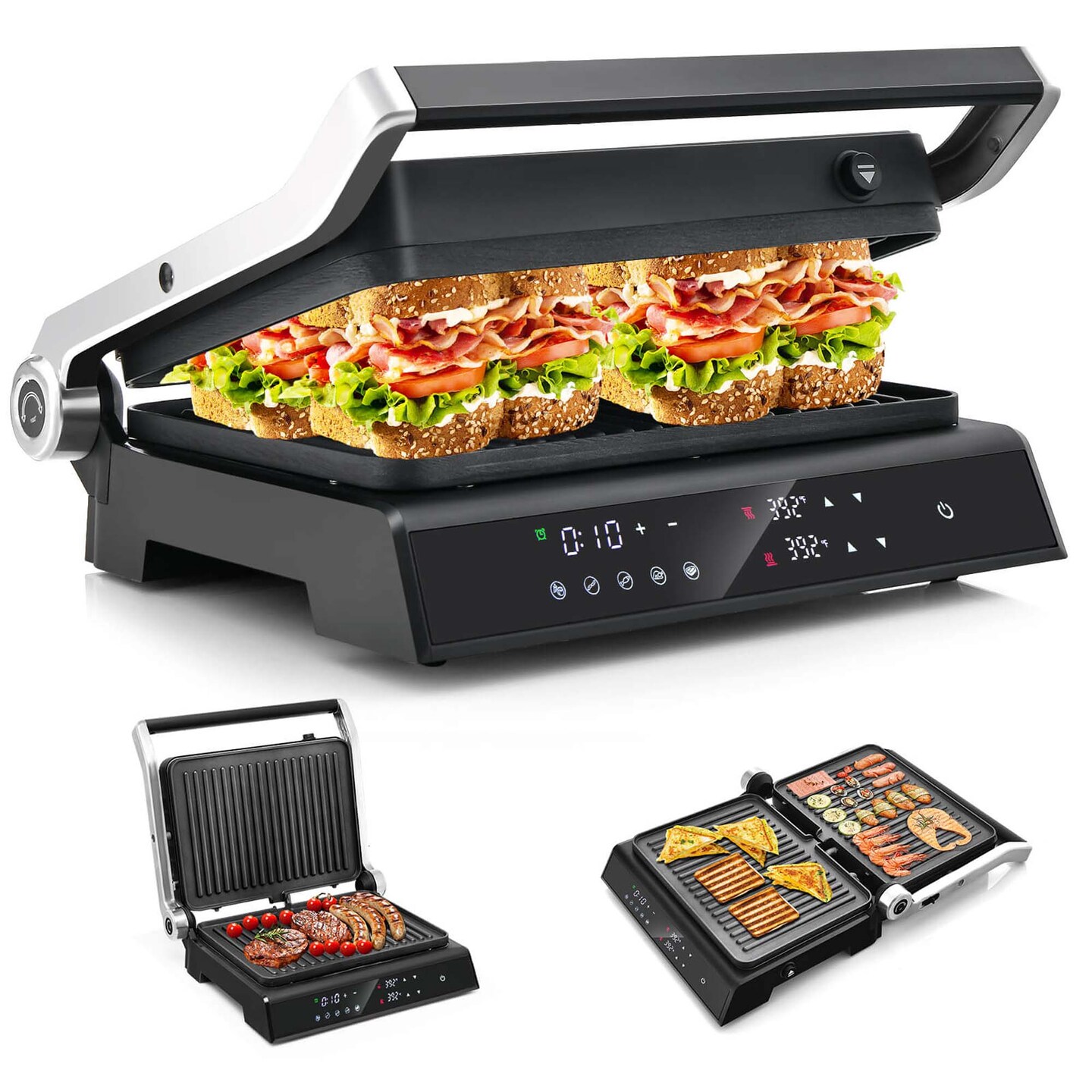 Panini maker with removable plates best sale