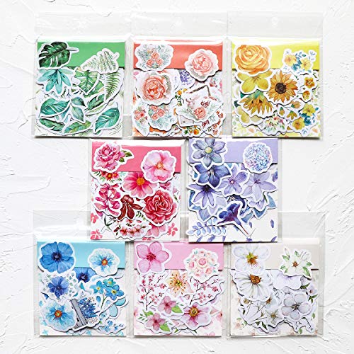 360 Pieces Flower Stickers SetDecorative Assorted Floral Sticker for Scrapbooking Planner Bullet Journals Supplies