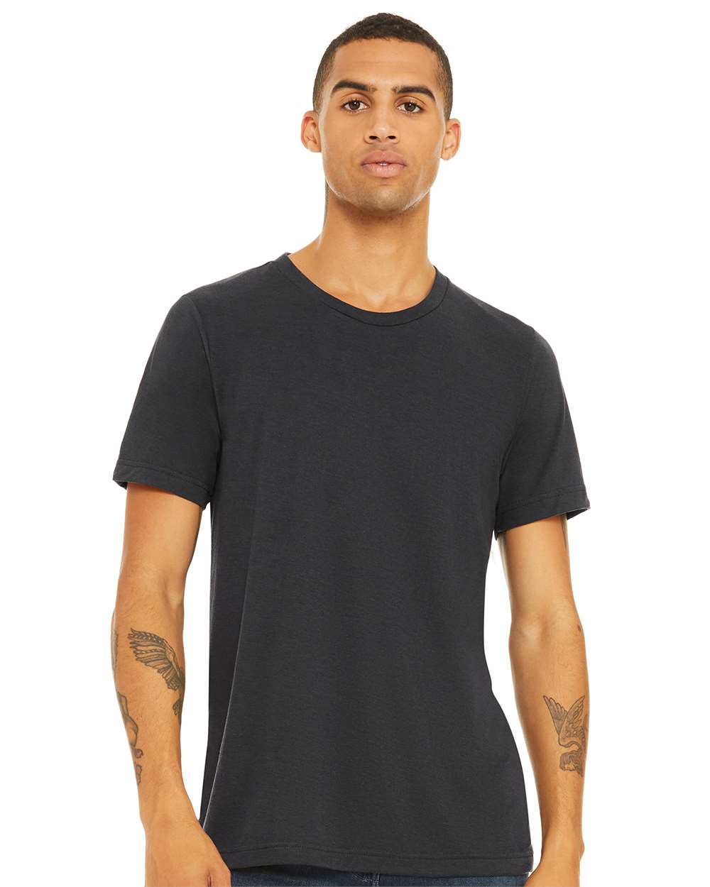 BELLA+CANVAS Men’s Triblend Crewneck Short Sleeve T-Shirt for Summer Wear, Casual Style & Lightweight Everyday Tee