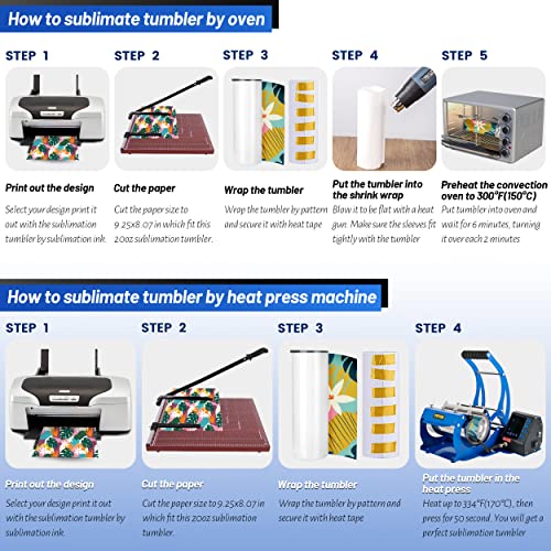 8 Pieces Sublimation Tumblers Blank 20 oz Straight Skinny Bulk for Heat transfer, Double Wall Insulated Tumbler with Lids, Straw, Rubber Bottoms, Individually Gift Boxed and Shrink Wrap Films