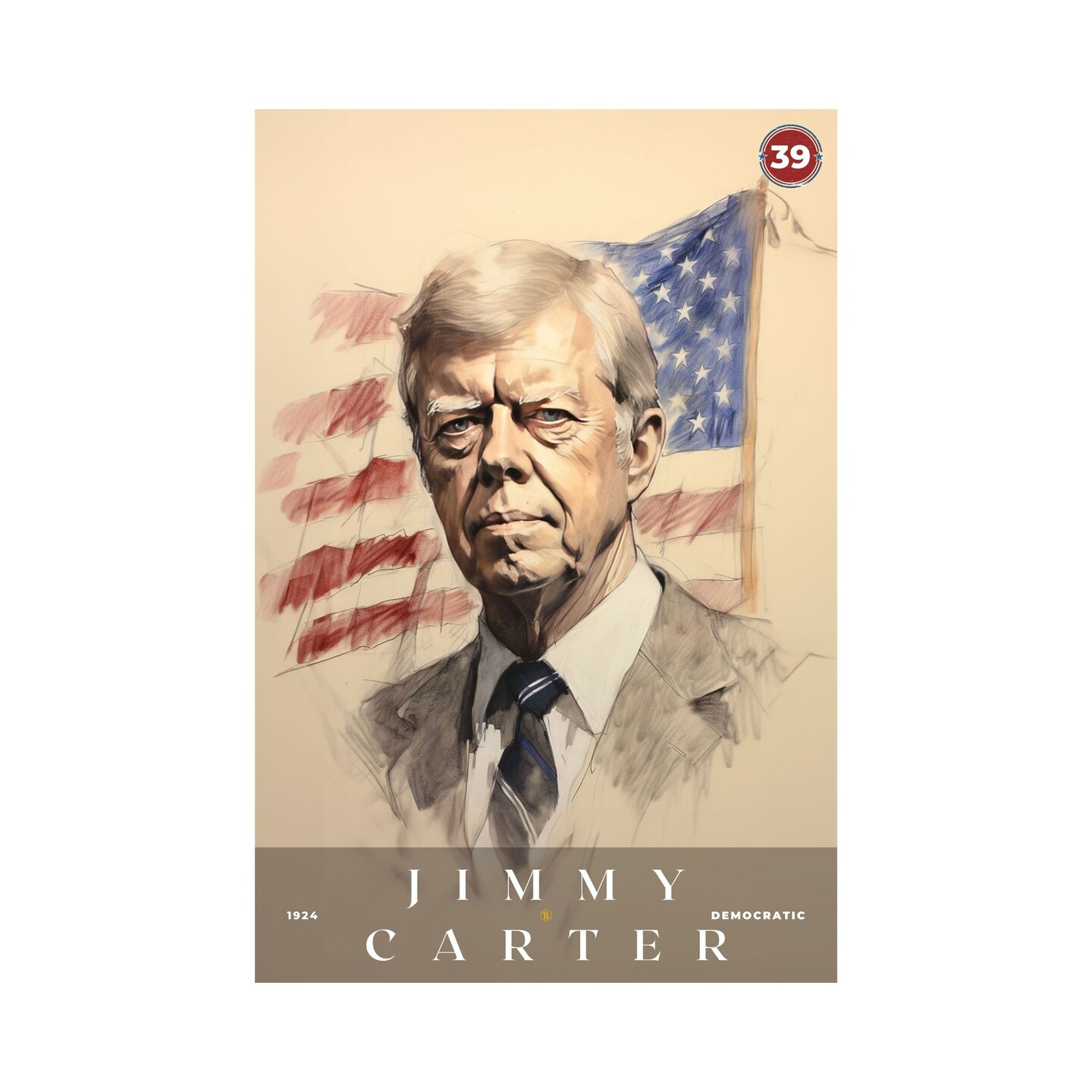 Jimmy Carter Poster, US President Print, Office Poster, Home Decor | S3 ...