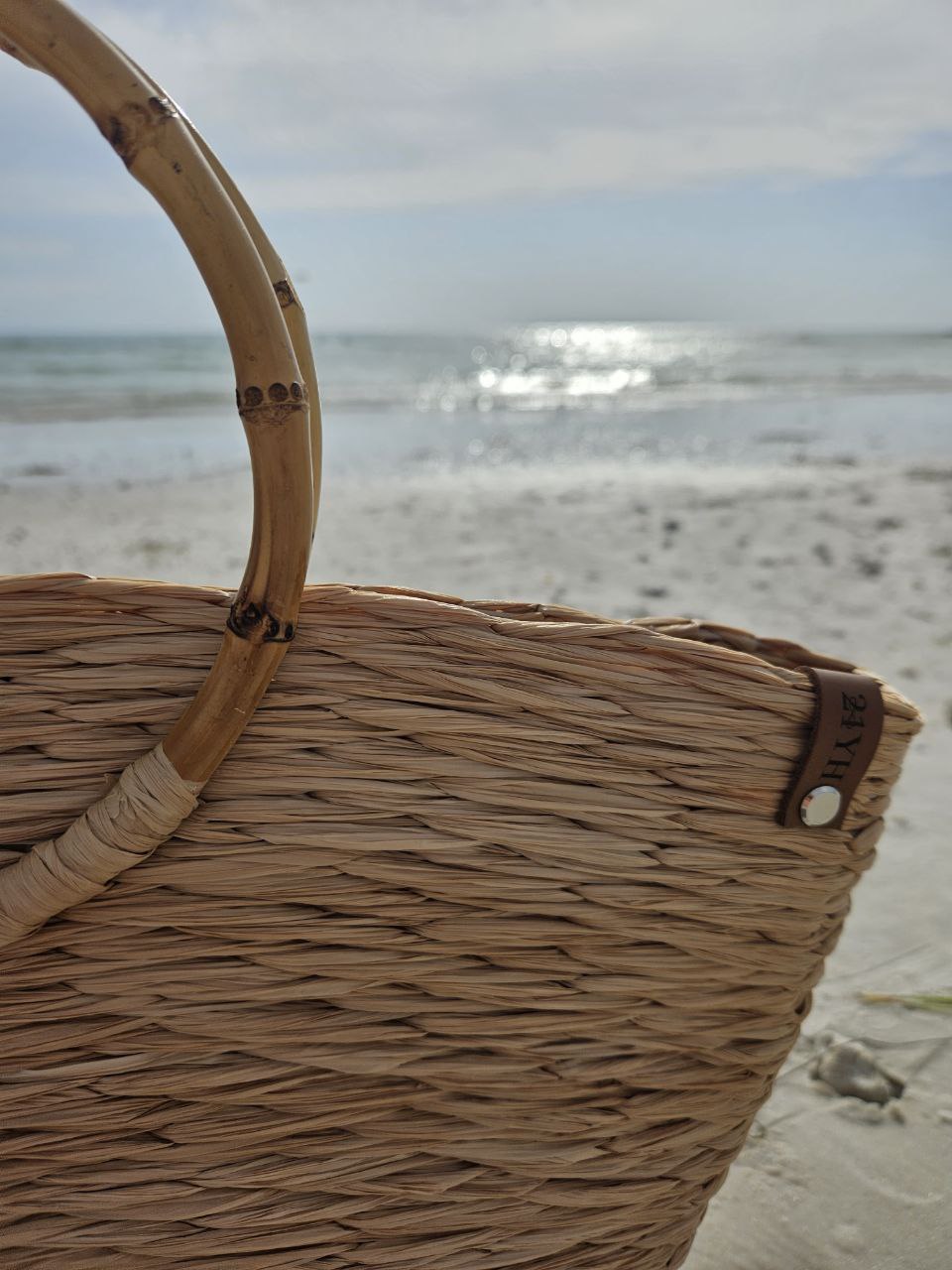 Raffia Beach Tote, Handmade Raffia Bag, Raffia Crochet Bag, Tote