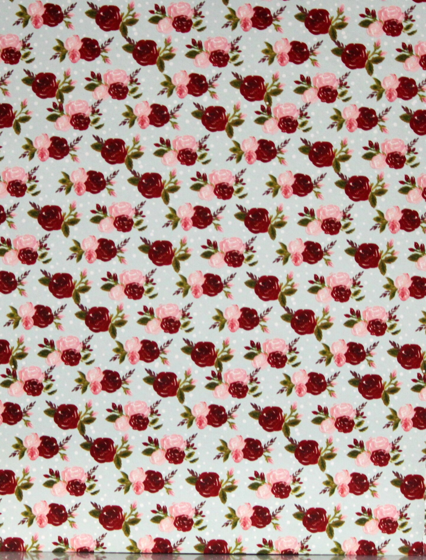 Park Lane 8.50 x 11 Mini Rose Clusters White Core Heavy Cardstock 110#