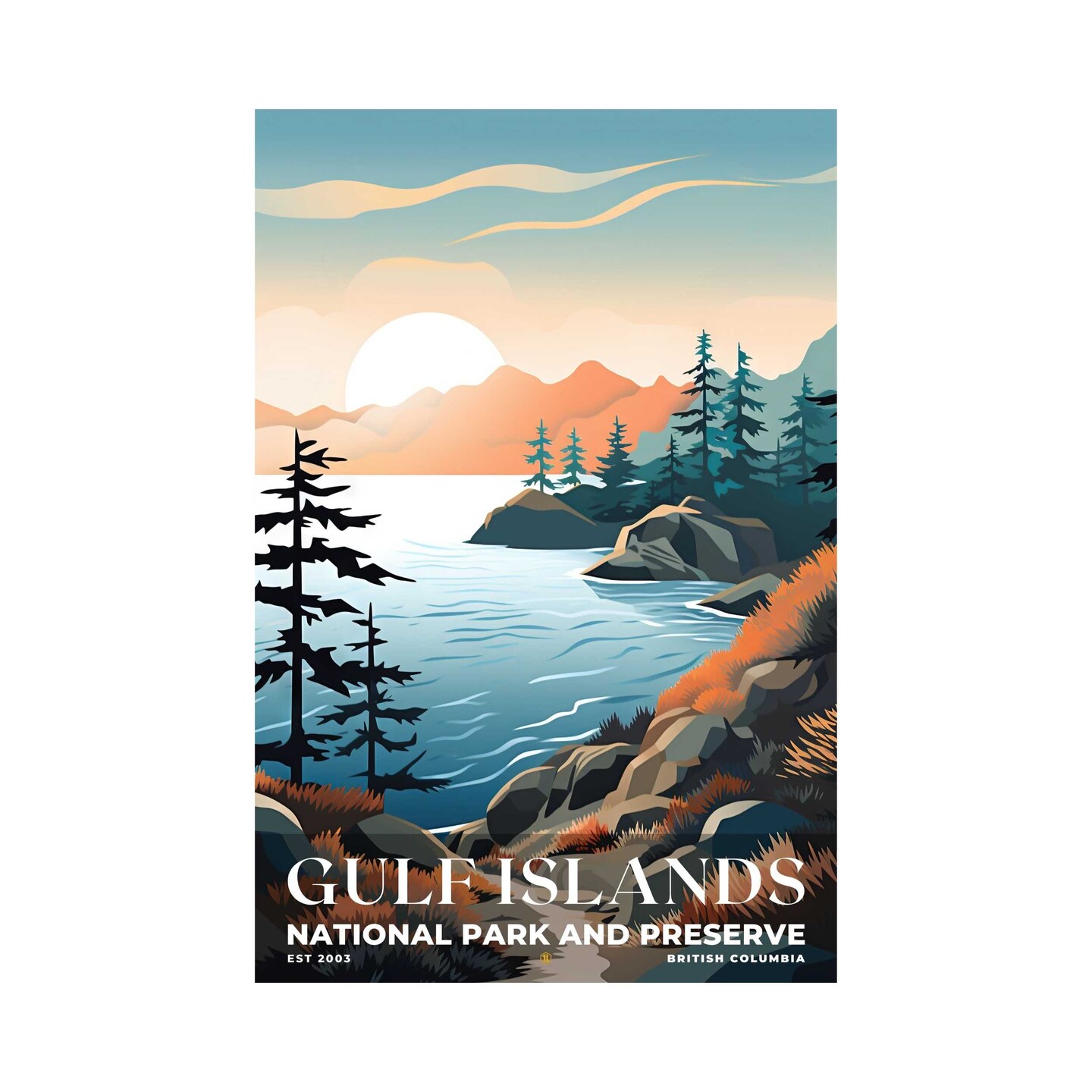 Gulf Islands National Park Reserve Poster, Travel Print, Office Poster ...