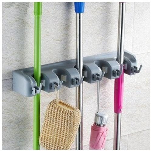 Sorbus Wall Mounted Broom and Mop Storage Organizer - Holds up to 11 Different Type of Tools