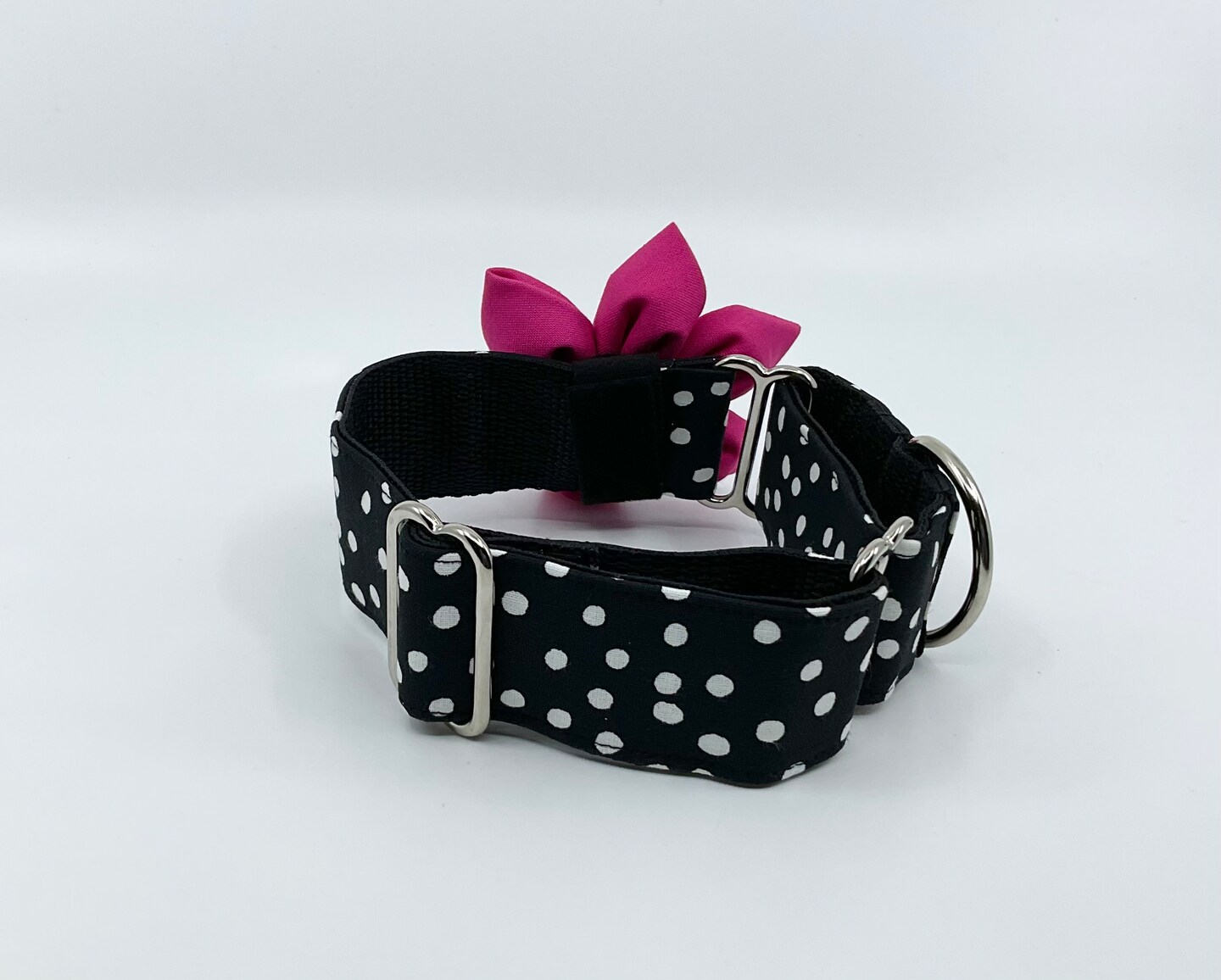 Black and white clearance polka dot dog collar