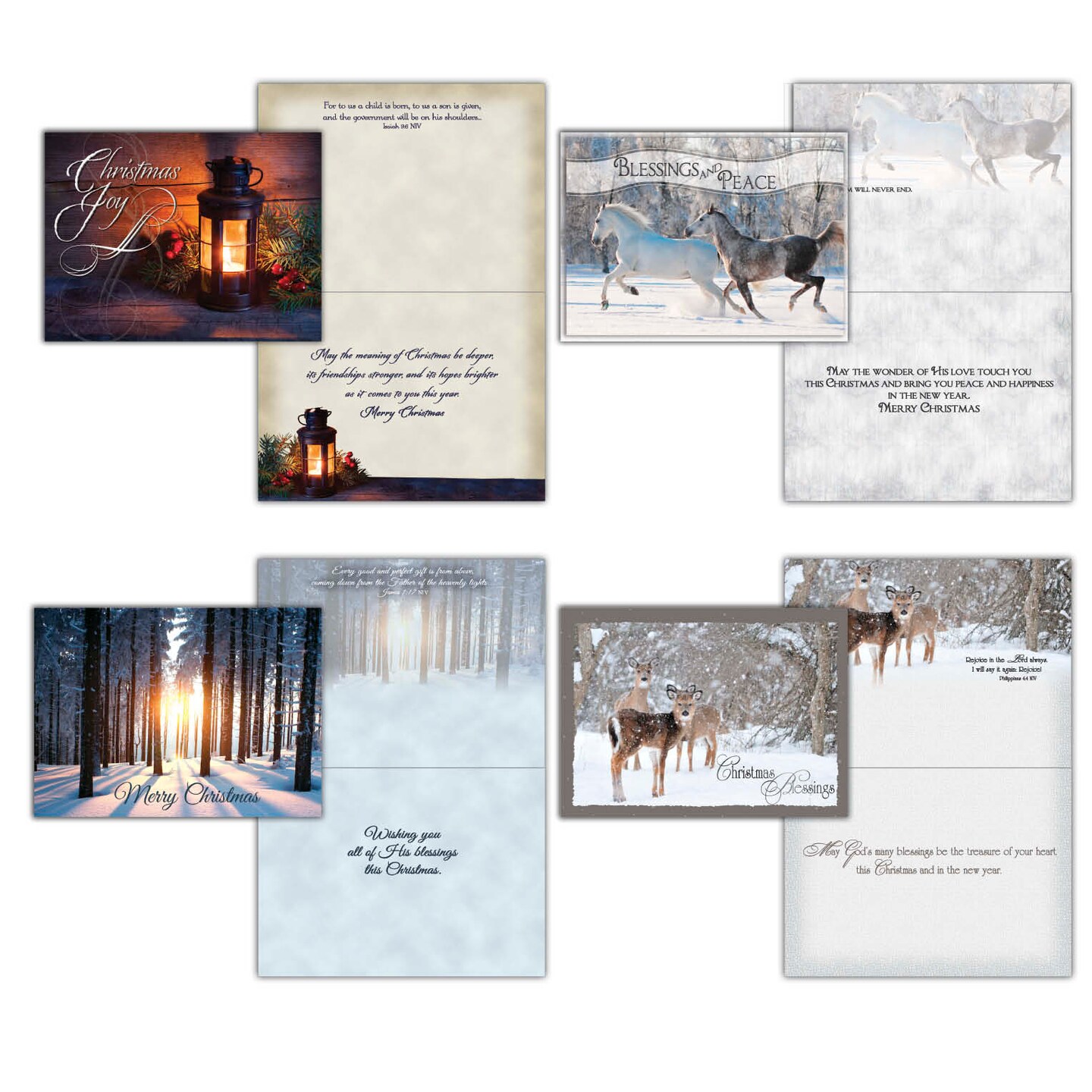 Large Boxed Christmas Card Assortment- Blessings of Christmas - 24 cards and envelopes