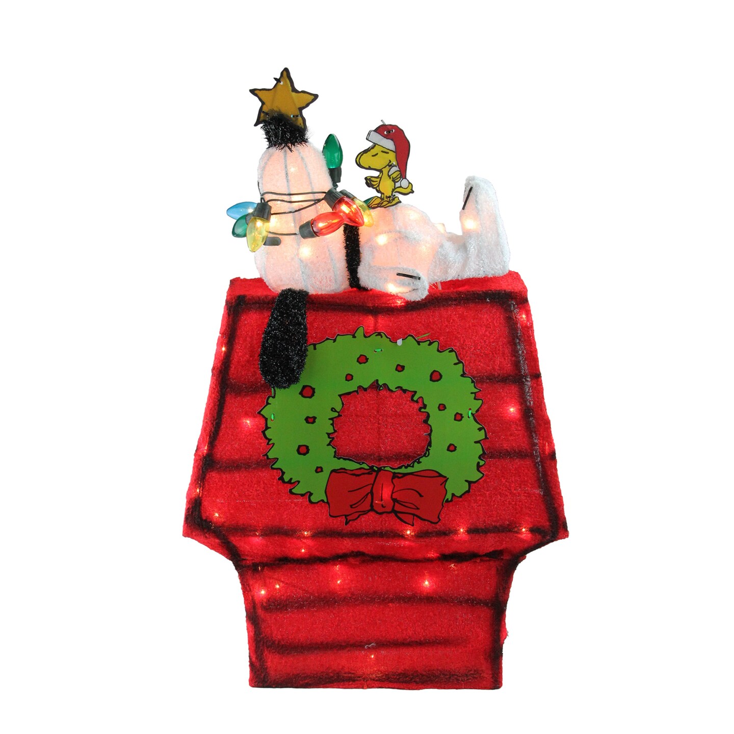 Northlight Lighted Snoopy on Dog House Outdoor Christmas Decoration - 18&#x22; - Clear Lights