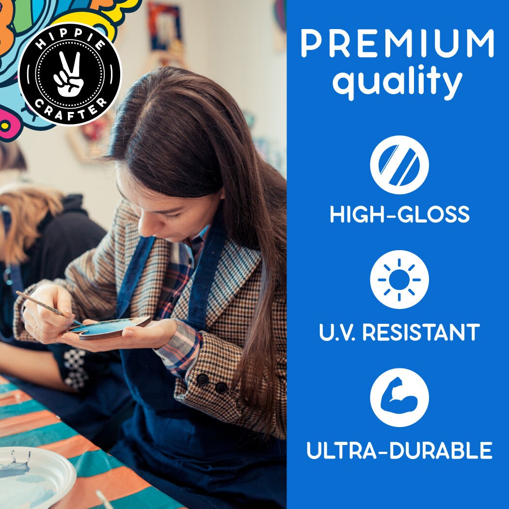 Crystal Clear Epoxy Resin 1 Gallon Kit 2 Part Epoxy Resin for Tumblers, Wood, Table Top, Countertop, Bar & Craft Art, Resin Molds Clear Casting Resin and Hardener Bulk Two Part Resin Epoxy Gallon