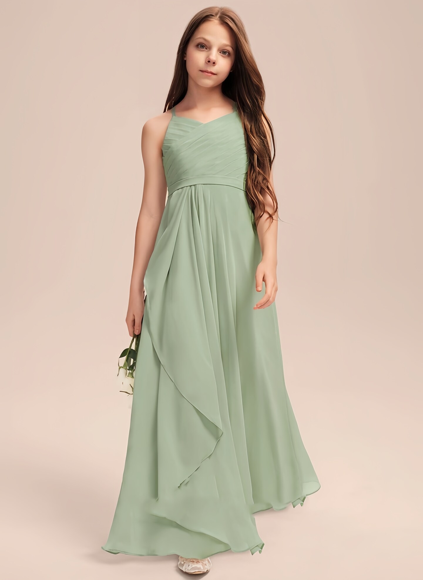 Celadon Colored Bridesmaids Dresses