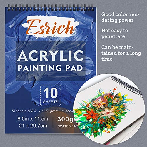 Acrylic Paint Set,57 PCS Professional Painting Supplies with Paint Brushes, Acrylic Paint, Easel, Canvases, Painting Pads,Palette, Paint Knife, Brush Cup and Art Sponge for Hobbyists and Beginners
