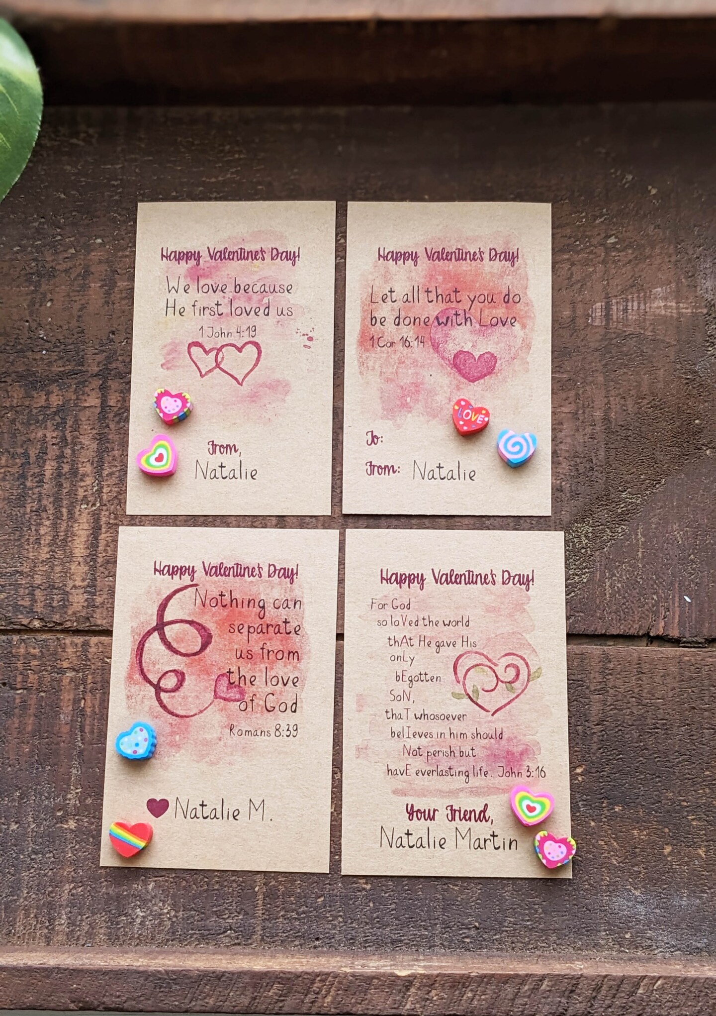 Personalized Bible Verse Valentines for kids, Printed Custom Christian  Watercolor Valentines Day Card classroom school with Toy non candy |  MakerPlace by Michaels, image size:762x1080