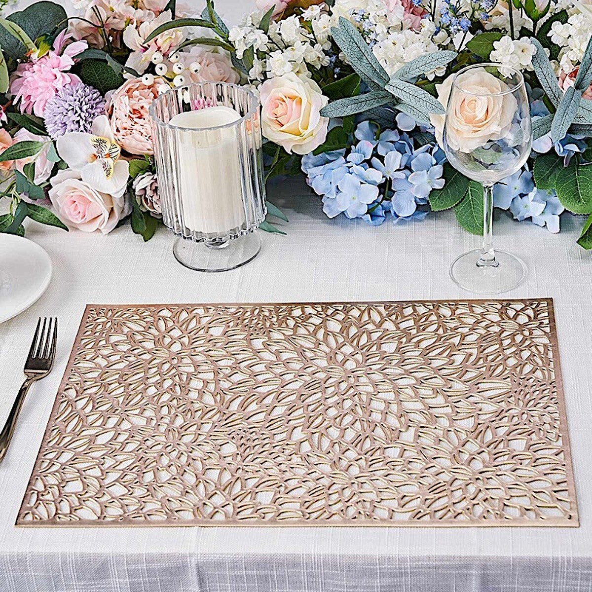 18 Inches Elegant Floral Placemat