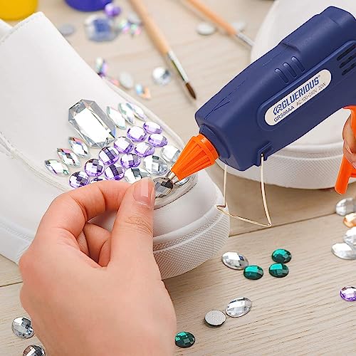 Gluerious Mini Hot Glue Gun with 30 Glue Sticks for Crafts School