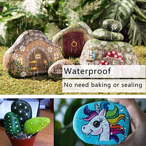 6 Silver Paint Markers Pens - Permanent Oil Based Metallic Paint Pen, Medium Tip, Quick Dry and Waterproof Marker for Rock, Wood, Fabric, Plastic, Canvas, Glass, Mugs, Canvas