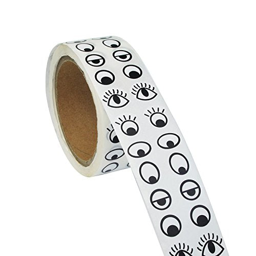 2000 Pieces Per Roll Black White Eye Stickers Labels