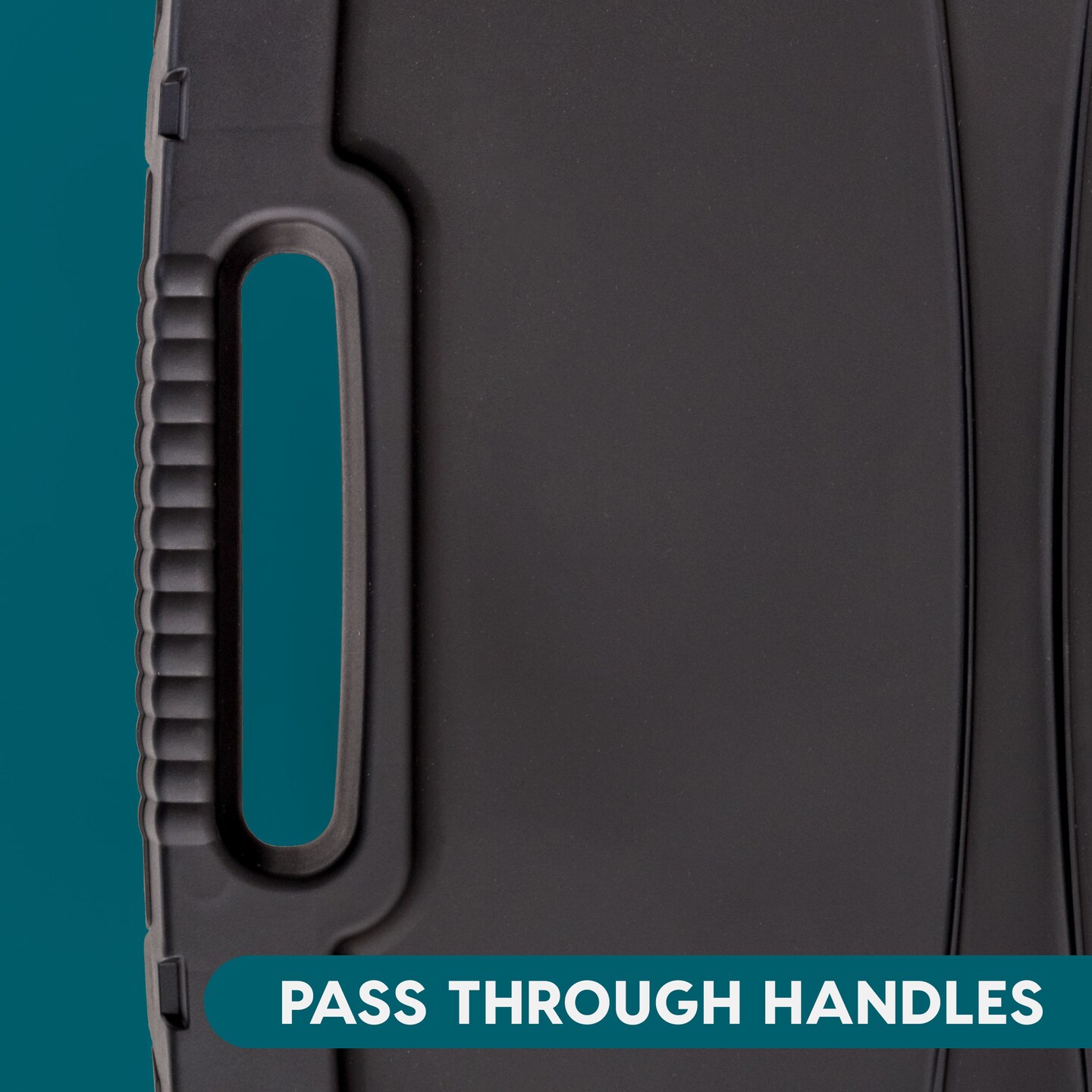 IRIS USA 4Pack Heavy Duty Storage Plastic Bin Tote Container with Easy-Grip Handles, Durable, Black