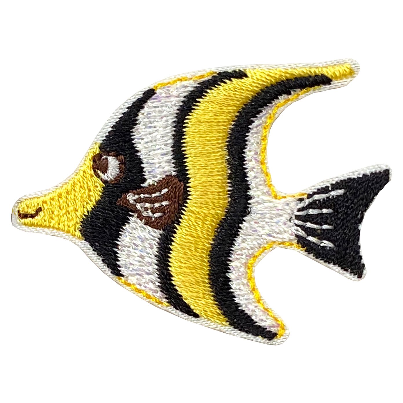 Moor Idol Fish, Sea Animals, Embroidered, Iron-on Patch