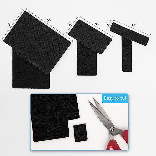 16 Pieces Hook and Loop Tape Sticky Back,1 in.x 4 in. Double-Sided Command Adhesive Strip Heavy Duty