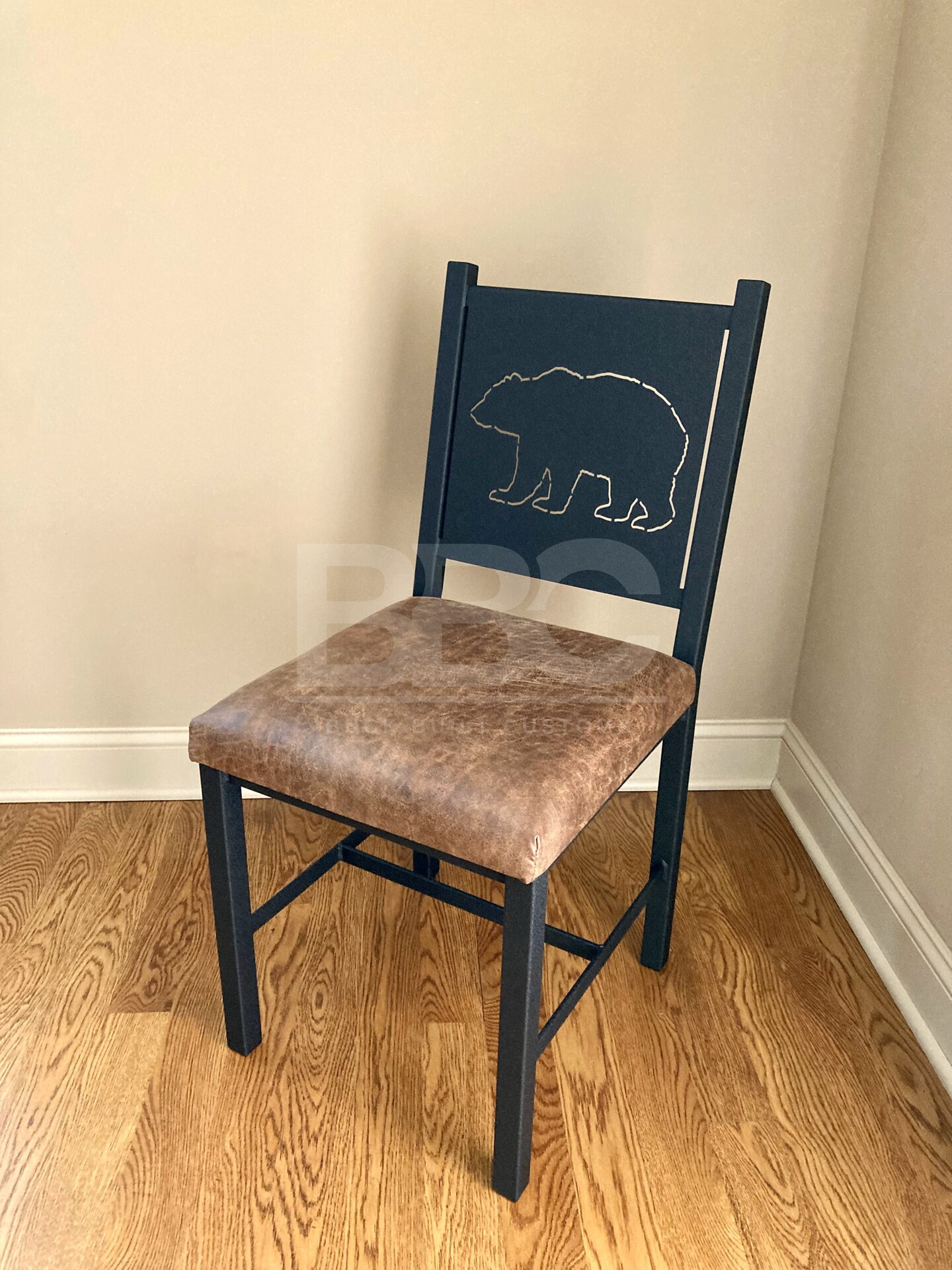 Rustic metal dining discount chairs