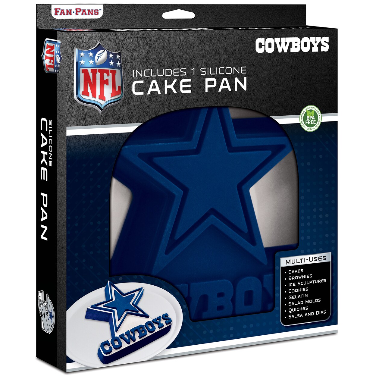 FANPAN MasterPieces s NFL Dallas Cowboys Team Silicone Cake Pan