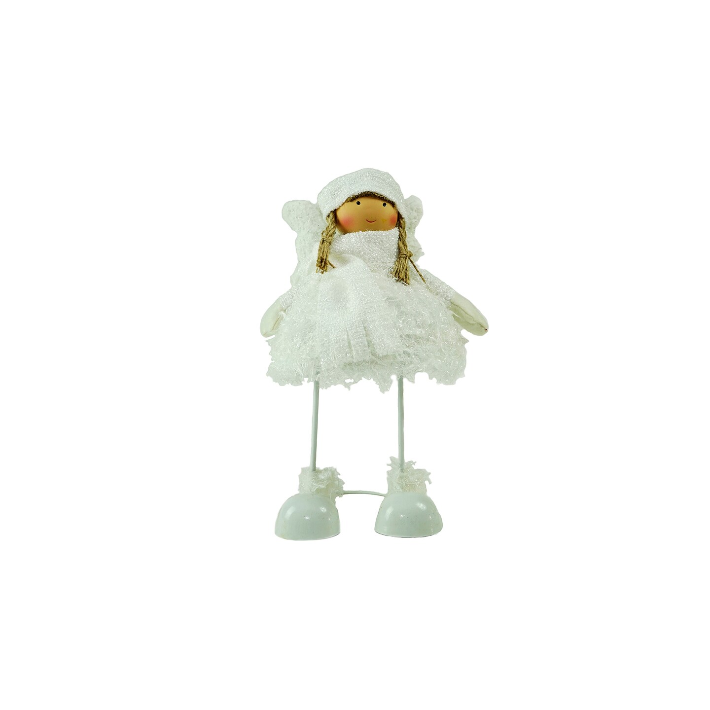 Northlight Snowy Plush Angel Bobble Girl Christmas Figure - 24