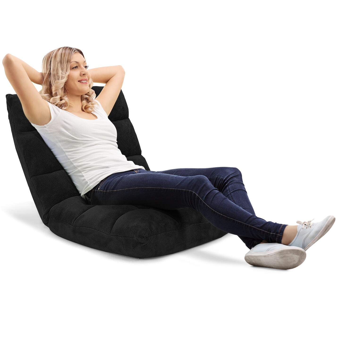 14-Position Adjustable Back Cushioned Floor Chair