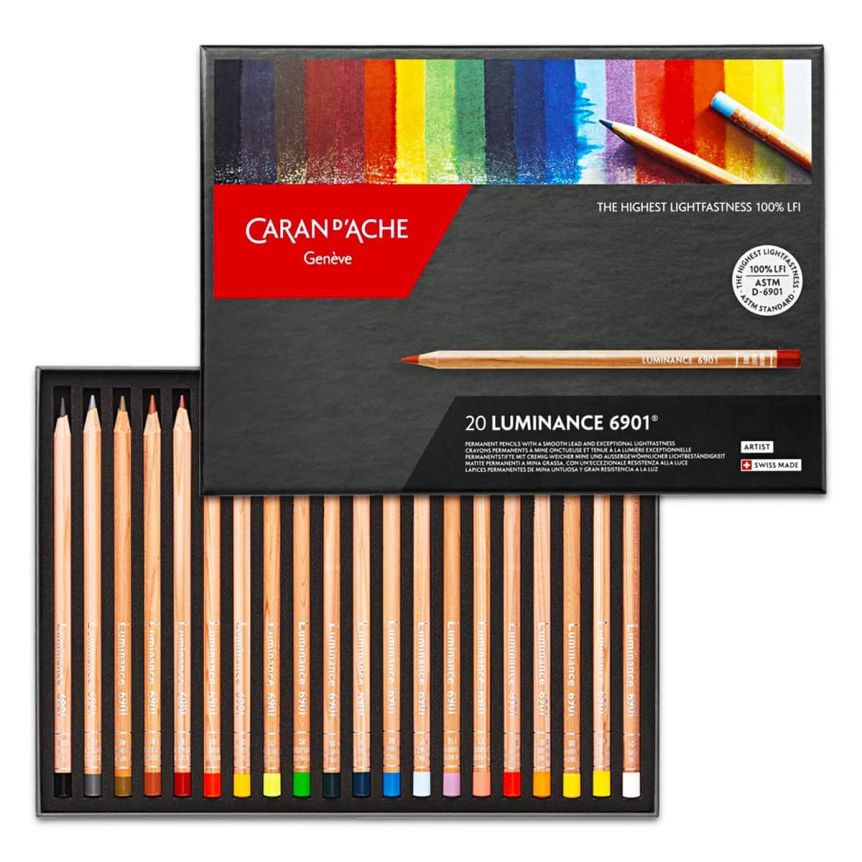 Caran d&#x27;Ache Luminance 6901 Set of 20 Colored Pencils